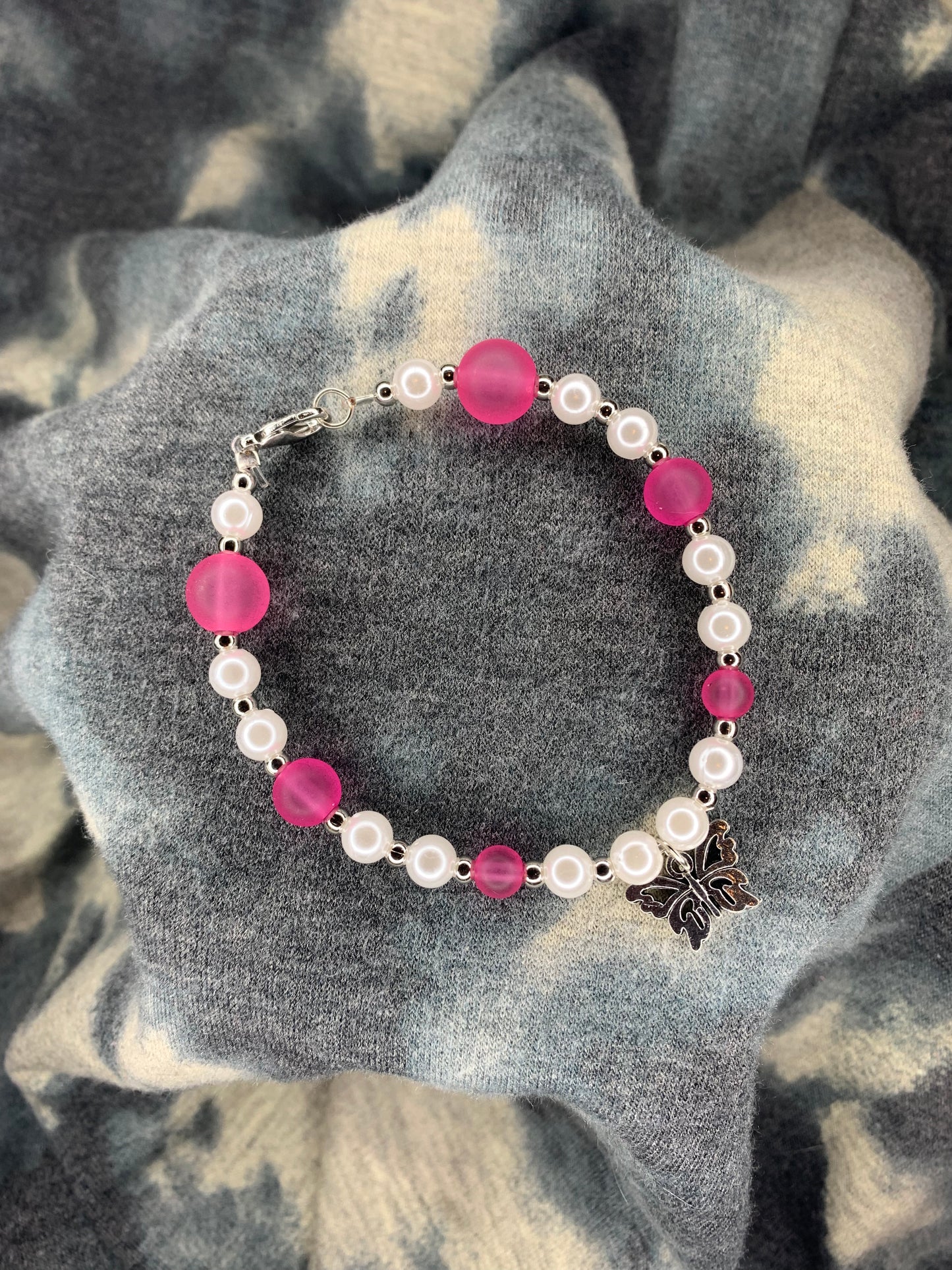 Magenta Butterfly Bracelet