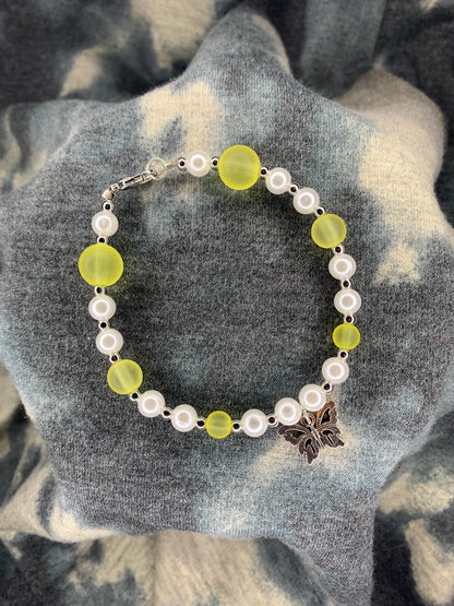 Yellow Butterfly Bracelet